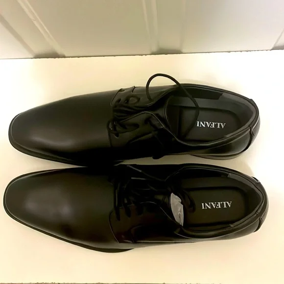 Alfani | Shoes | Host Pick Alfani Nib Andrew Man Made Size 15m Black Mens  Dress Shoes | Poshmark